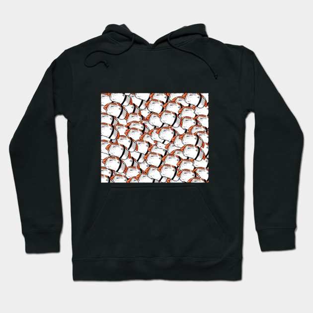 Nigiri sake - salmon everywhere Hoodie by Uwaki